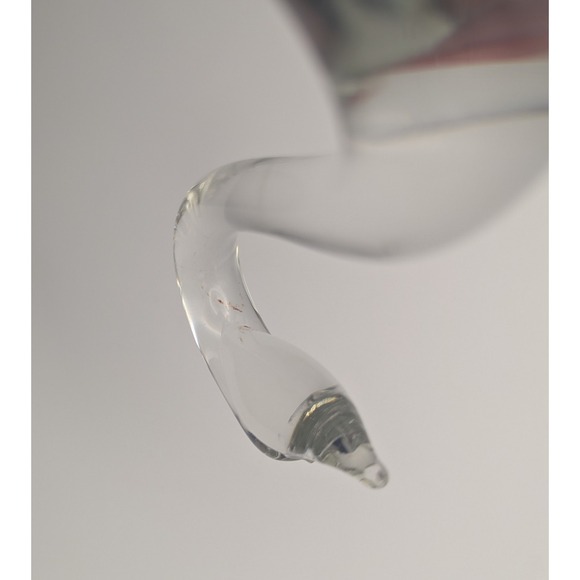 Vintage Clear Glass Swan Figurine Paperweight Elegant Tabletop Decor Accent - Picture 10 of 13